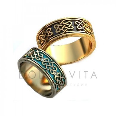 Обручальные кольца ок2-086 | ок2-086-D5886 - Ювелирный салон Dolce Vita