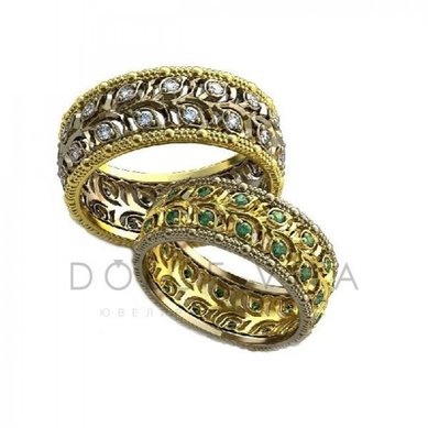 Обручальные кольца ок2-042 | ок2-042-D5887 - Ювелирный салон Dolce Vita