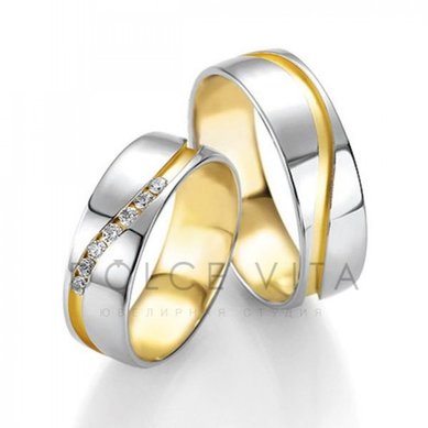 Обручальные кольца ок1-004 | ок1-004-D5898 - Ювелирный салон Dolce Vita