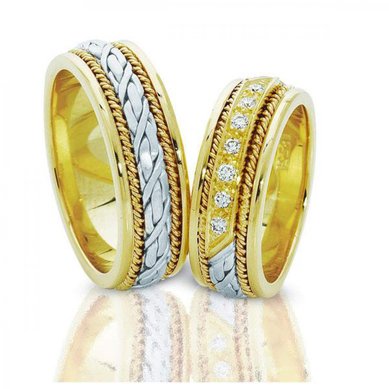 Обручальные кольца ОК3-01 | ОК3-1-D6106 - Ювелирный салон Dolce Vita