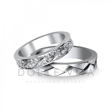 Обручальные кольца Ок1-268 | ОК1-268-D6119 - Ювелирный салон Dolce Vita