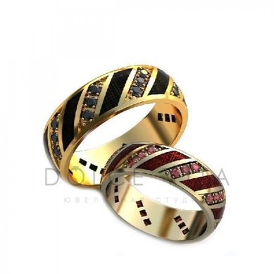 Обручальные кольца Ок2-016 | Ок2-016-D6170 - Ювелирный салон Dolce Vita