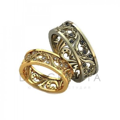 Обручальные кольца Ок2-127 | Ок2-127-D6181 - Ювелирный салон Dolce Vita