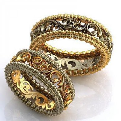 Обручальные кольца D001/1 | D001/2-C6625 - Ювелирный салон Carat Plus