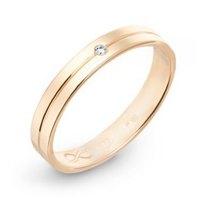 Обручальное кольцо R01-WED-00008-М7291 - Ювелирный бренд Московский ювелирный завод в Санкт-Петербурге...