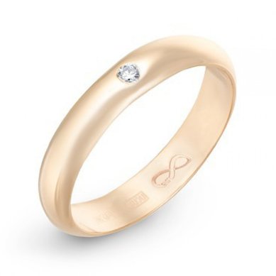 Обручальное кольцо R01-WED-00013-М7292 - Ювелирный бренд Московский ювелирный завод в Санкт-Петербурге...