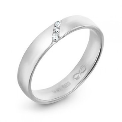 Обручальное кольцо R01-WED-00019-М7297 - Ювелирный бренд Московский ювелирный завод в Санкт-Петербурге...