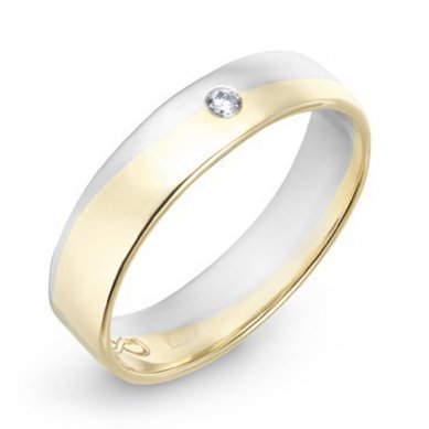 Обручальное кольцо R01-WED-00021-М7299 - Ювелирный бренд Московский ювелирный завод в Санкт-Петербурге...