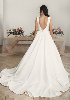 Свадебное платье Scarlett-O21469. А-силуэт, длинное без шлейфа.