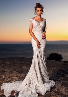 Свадебное платье Sherill-O34632. Силуэт Русалка (Рыбка), длинное со шлейфом.