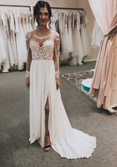 Свадебное платье Олена-O35534. В греческом стиле, длинное со шлейфом.