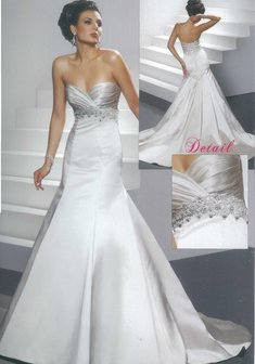 Свадебное платье D35745. Силуэт Русалка (Рыбка), длинное со шлейфом.