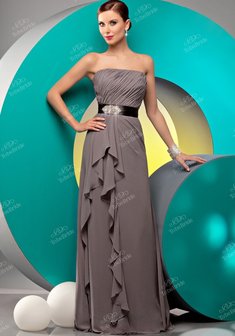 Вечернее платье BB 198B-A35801. С прямой юбкой, длинное без шлейфа.