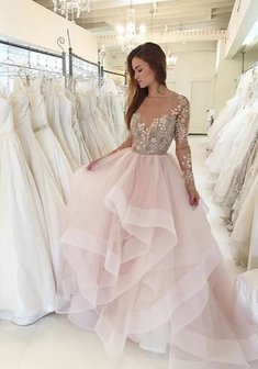 Свадебное платье Paola-O37317. С пышной юбкой, длинное со шлейфом.