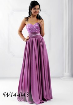 Вечернее платье 14-043-A37470. А-силуэт, длинное без шлейфа.