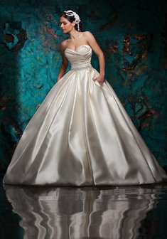 Свадебное платье R-1415 (Марсель)-D37703. С пышной юбкой, длинное без шлейфа.