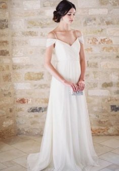 Свадебное платье Rita-O39367. В греческом стиле, длинное со шлейфом.