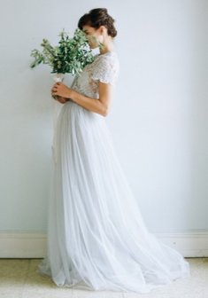 Свадебное платье Kristiana-O39368. А-силуэт, длинное со шлейфом.