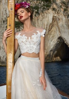 Свадебное платье Sandra-O42773. А-силуэт, длинное без шлейфа.