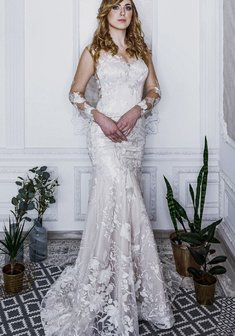 Свадебное платье VANESSA-O44331. Силуэт Русалка (Рыбка), длинное со шлейфом.