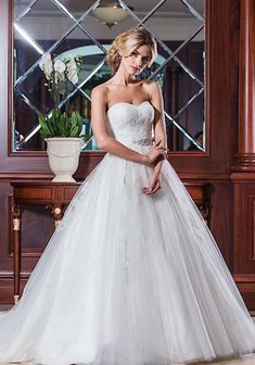 Свадебное платье Berta-A50731. С пышной юбкой, длинное со шлейфом.
