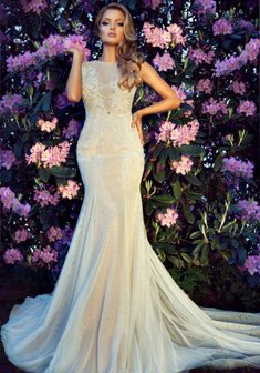 Свадебное платье Danisa-С50892. Силуэт Русалка (Рыбка), длинное со шлейфом.