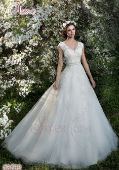 Свадебное платье Хлоя-A52483. А-силуэт, длинное со шлейфом.