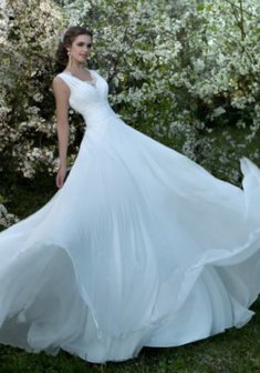 Свадебное платье Алико-A52486. В греческом стиле, длинное со шлейфом.