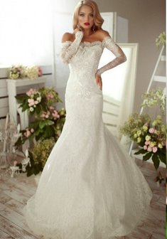 Свадебное платье Kristel-С53932. Силуэт Русалка (Рыбка), длинное со шлейфом.