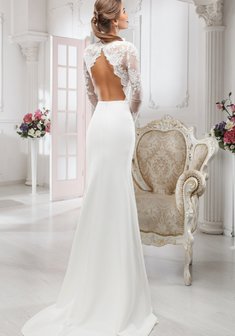 Свадебное платье Anna-A55369. Силуэт Русалка (Рыбка), длинное со шлейфом.