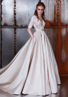 Свадебное платье SIBILLA-С55469. С пышной юбкой, длинное со шлейфом.