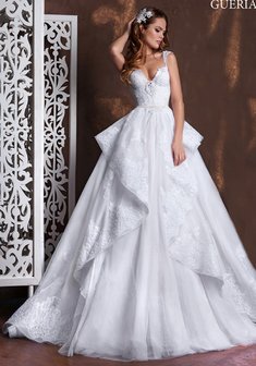 Свадебное платье Gueria-С57712. С пышной юбкой, длинное со шлейфом.