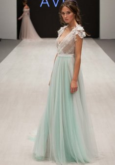 Свадебное платье Ansel-С57713. А-силуэт, длинное без шлейфа.