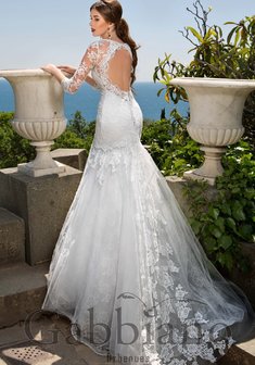 Свадебное платье Джеунес-A58234. Силуэт Русалка (Рыбка), длинное со шлейфом.