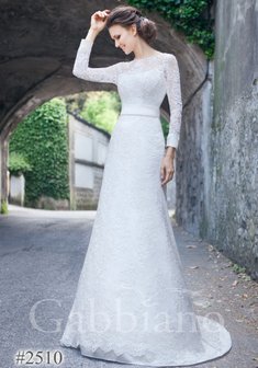 Свадебное платье Жюлиет-A58262. С прямой юбкой, длинное со шлейфом.