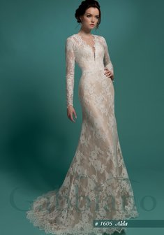 Свадебное платье Альда-A60802. Силуэт Русалка (Рыбка), длинное со шлейфом.