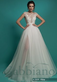 Свадебное платье Биджой-A60805. С пышной юбкой, длинное со шлейфом.