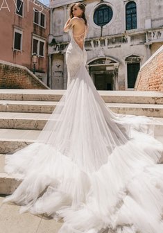 Свадебное платье KHALISI-С61621. Силуэт Русалка (Рыбка), длинное со шлейфом.