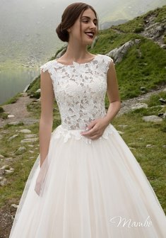 Свадебное платье Mambo-A61770. С пышной юбкой, длинное со шлейфом.