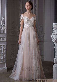 Свадебное платье Валли-A61888. В греческом стиле, длинное со шлейфом.