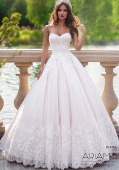 Свадебное платье Diana-A61972. С пышной юбкой, длинное со шлейфом.