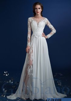 Свадебное платье Альхена-A62591. В греческом стиле, длинное со шлейфом.