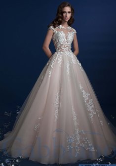 Свадебное платье Амеранта-A62929. С пышной юбкой, длинное со шлейфом.