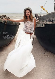 Свадебное платье Бирма-A63075. С прямой юбкой, длинное без шлейфа.