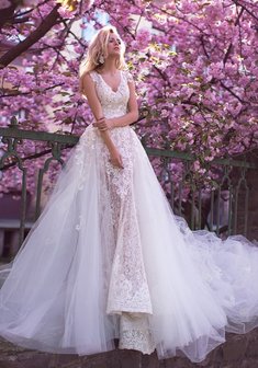 Свадебное платье Blessing-M63504. Силуэт Русалка (Рыбка), длинное со шлейфом.