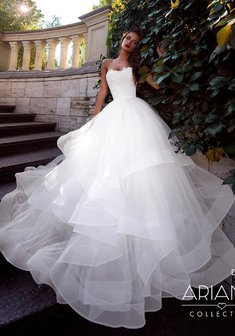 Свадебное платье Дарси-A63966. С пышной юбкой, длинное без шлейфа.