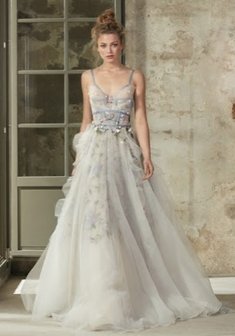 Свадебное платье SELBI-С64297. А-силуэт, длинное со шлейфом.