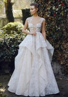 Свадебное платье Janel-С64299. С пышной юбкой, длинное со шлейфом.