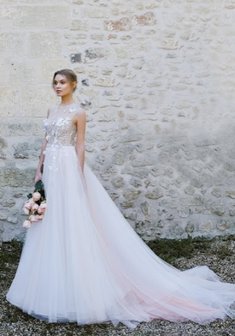 Свадебное платье Shana-С64347. А-силуэт, длинное со шлейфом.