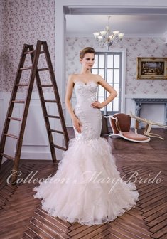 Свадебное платье Melisanda-M64422. Силуэт Русалка (Рыбка), длинное со шлейфом.